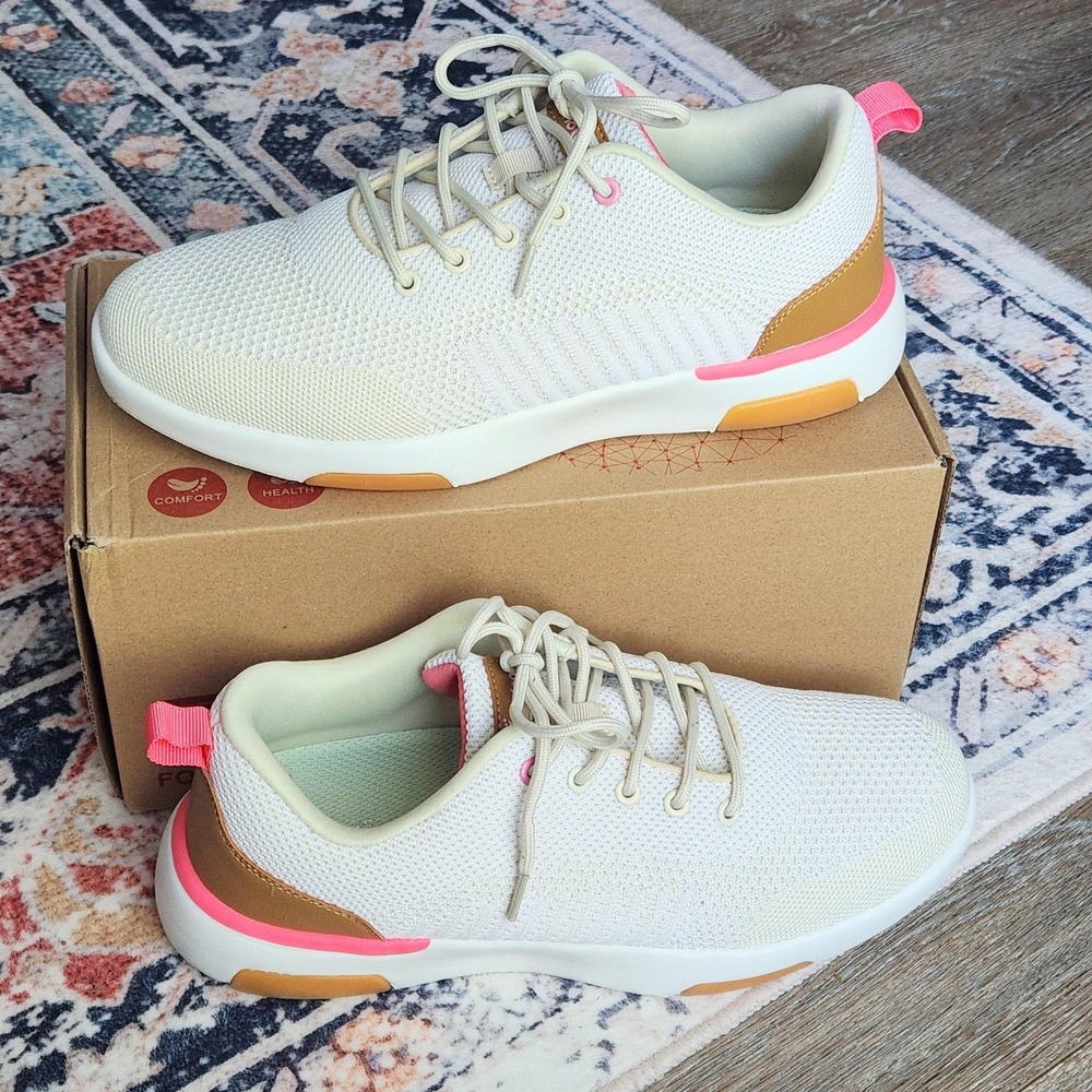 Orthocomfoot Shoes Womens Size 10 Beige Arch Support Orthopedic Sneakers